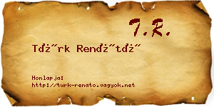 Türk Renátó névjegykártya