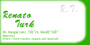 renato turk business card